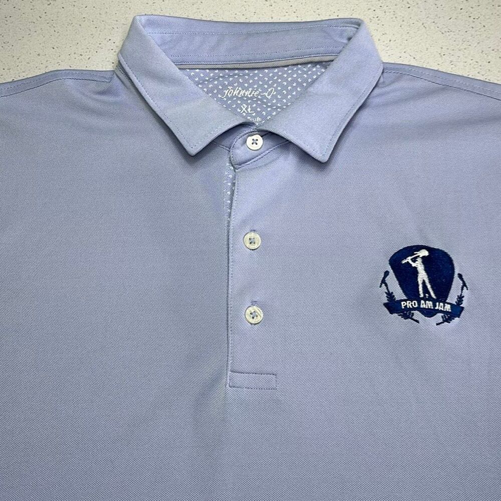 johnnie-O Pro Am Jam Plum Crazy Poly/Spandex Golf Polo Mens XL